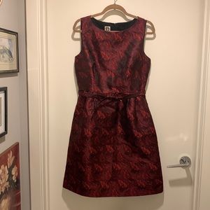 Anne Klein red and black dress. Size 12.
